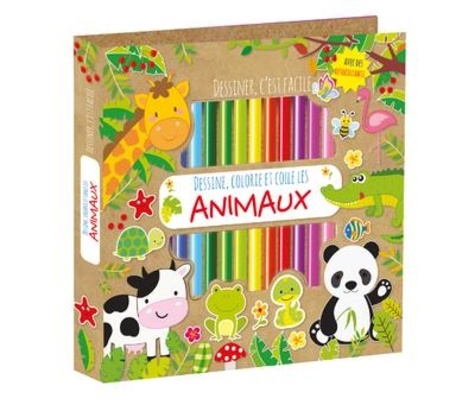 DESSINE, COLORIE ET COLLE LES ANIMAUX