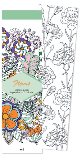 MARQUE-PAGES A PEINDRE OU A COLORIER - FLEURS