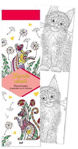 MARQUE-PAGES A PEINDRE OU A COLORIER - CHATS