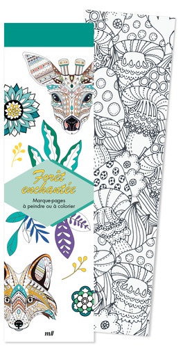 MARQUE-PAGES A PEINDRE OU A COLORIER - FORET ENCHANTEE