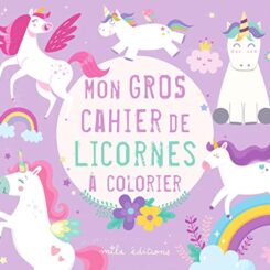 MON GROS CAHIER DE LICORNES A COLORIER